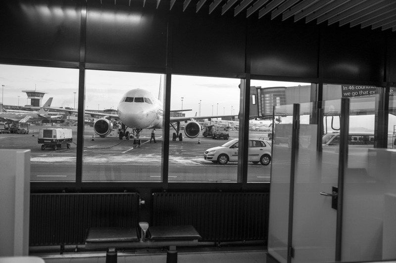 Airport Perspective in Monochrome