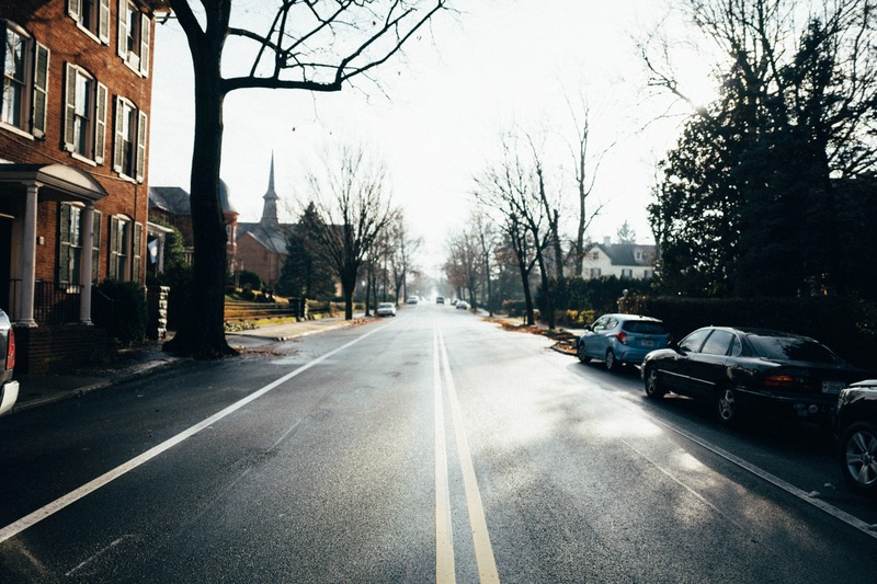 Morning Serenity on an Urban Street