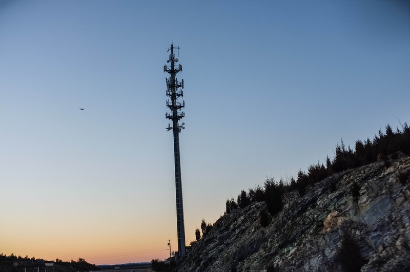 Lonely Signal Tower at Dusk
