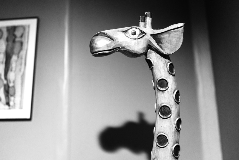 Giraffe Sculpture in Monochrome