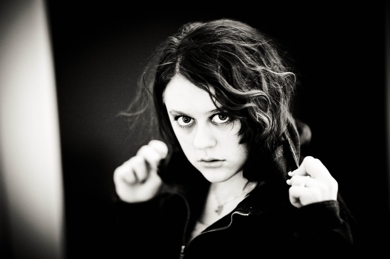 Intense Gaze in Monochrome