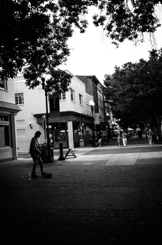 Urban Solitude in Black and White