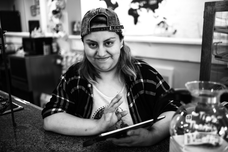 Friendly Greeting at the Counter