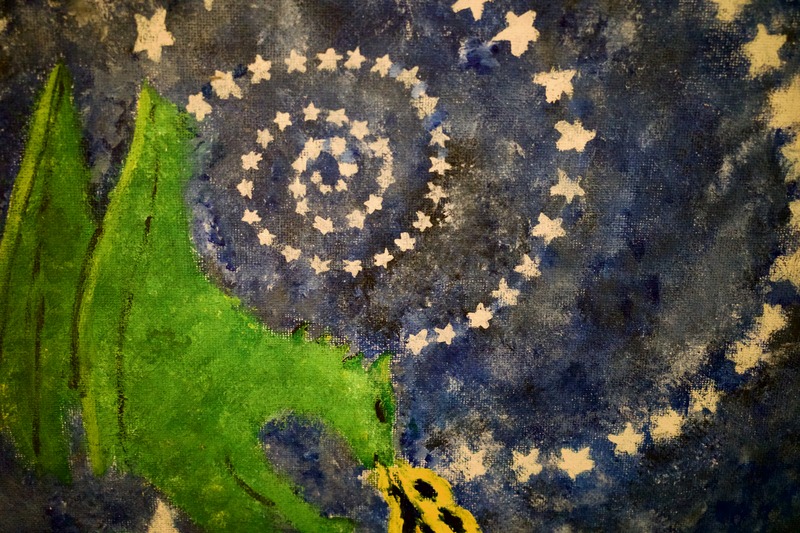 Whimsical Dragon in Cosmos