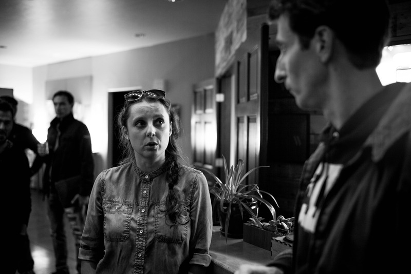 Candid Conversation in Monochrome