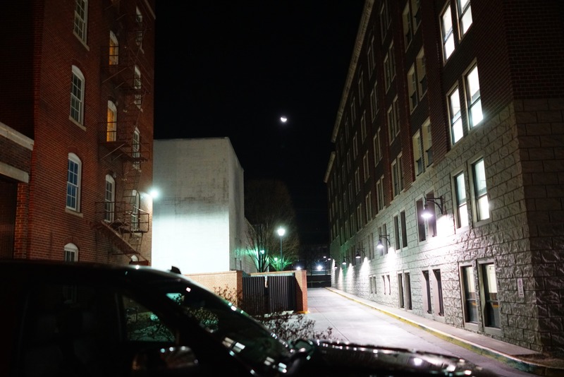 Moonlit Alleyway At Night