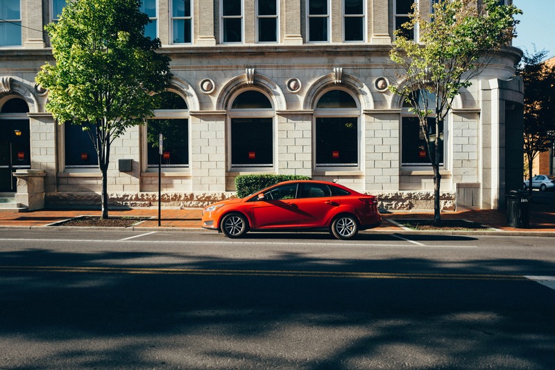 Urban Contrast: Red on Stone