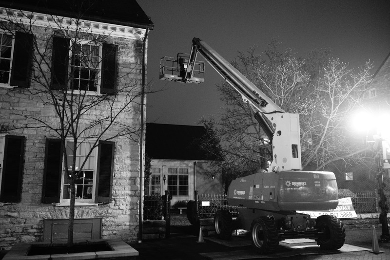 Nighttime Construction in Monochrome