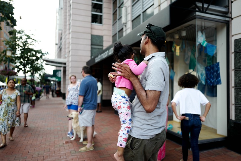 Urban Stroll with Child