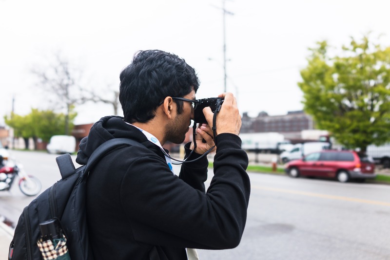 Candid Capture on a Gloomy Day
