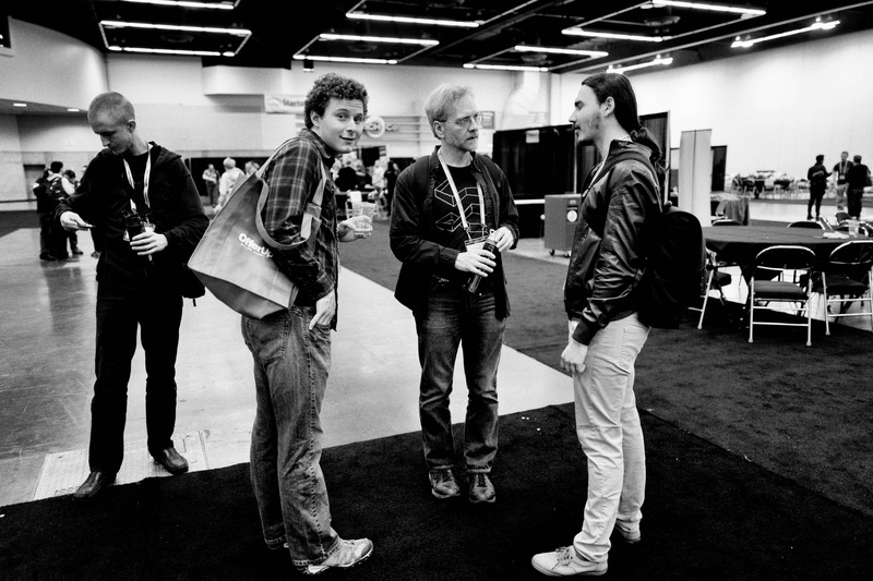 Conversations in a Convention Hall