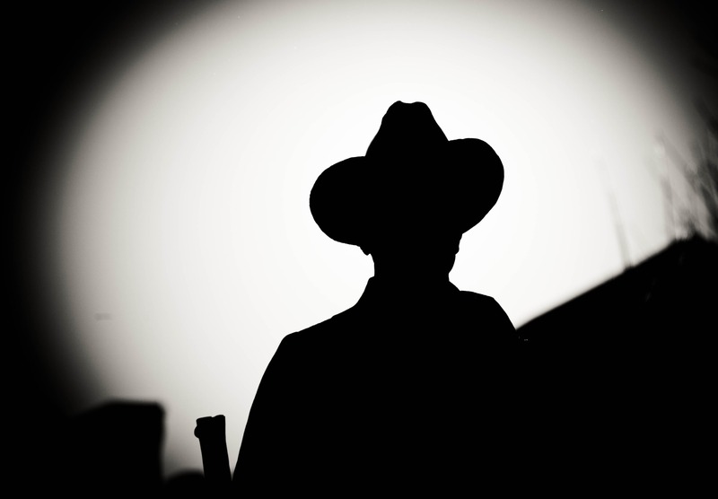 Silhouetted Cowboy