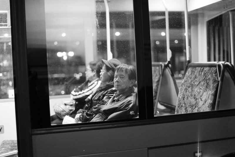 Silent Reflections on the Bus