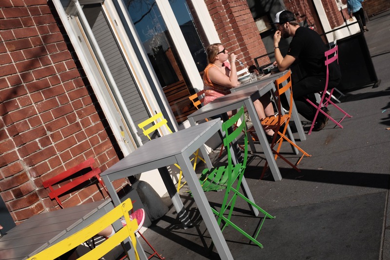 Colorful Café Conversation