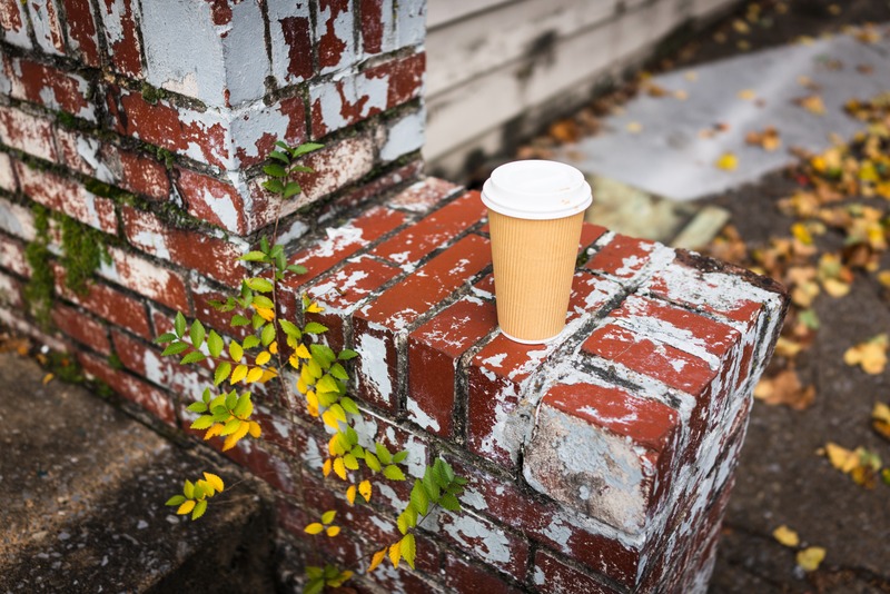 Urban Serenity: A Moment with Coffee