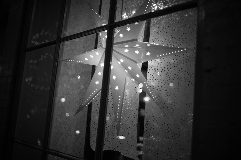Illuminated Star in Window