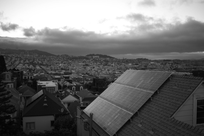 Urban Skyline in Monochrome