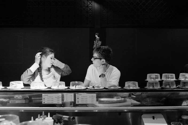 Intimate Sushi Bar Encounter