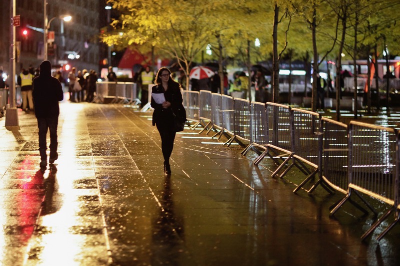 Evening Stroll in the Rain