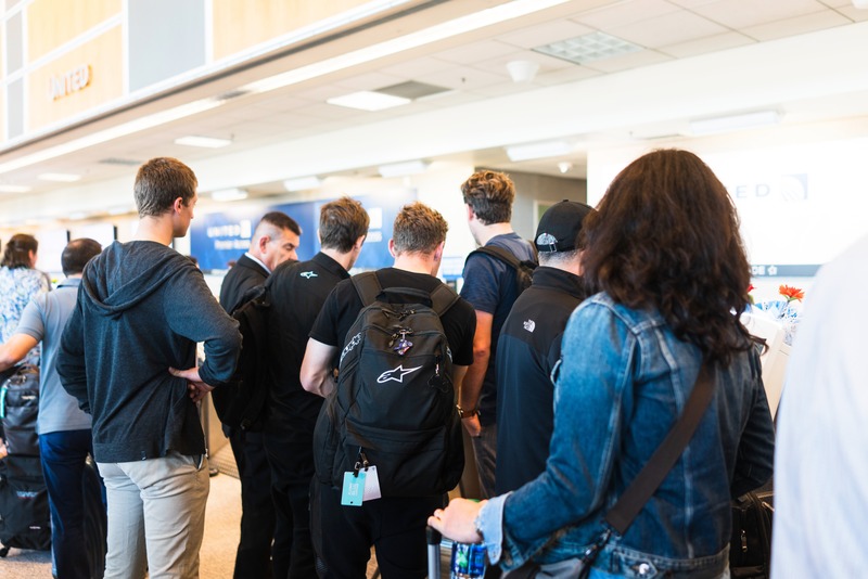 Queue at the Airport
