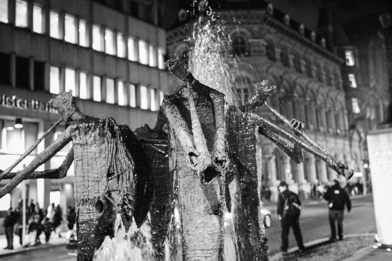 Nighttime Fountain Drama