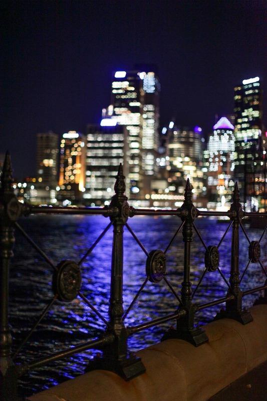 Illuminated Cityscape at Night