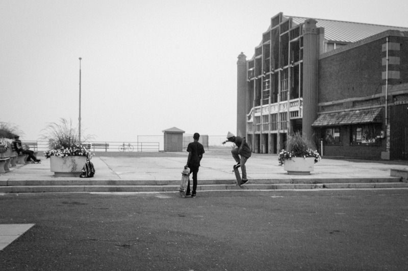 Skateboarding in Fog