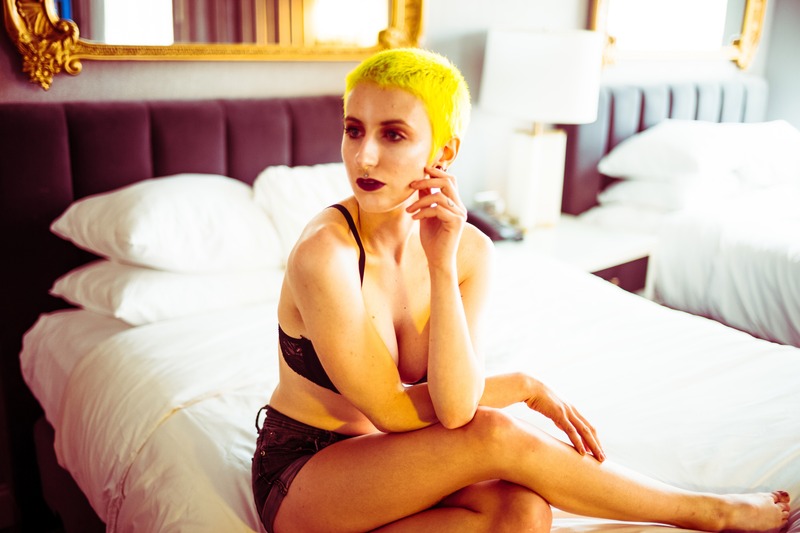 Bold Serenity in a Hotel Room