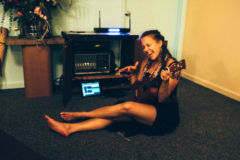 Joyful Strumming in a Cozy Space