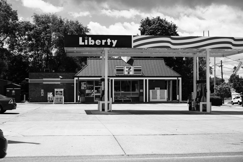 Quiet Gas Station Reflection