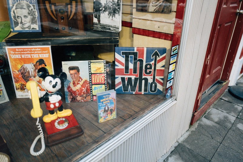 Nostalgic Treasures in a Shop Window
