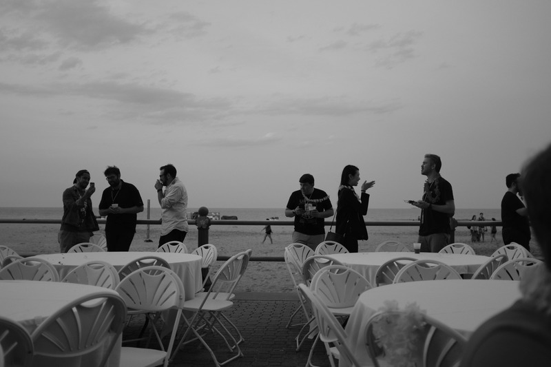 Evening Conversations by the Shore