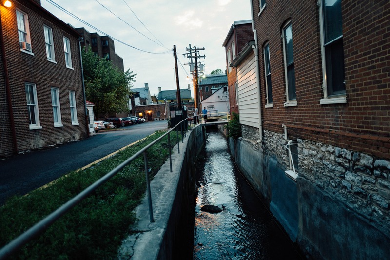 Evening Alleyway Reflection