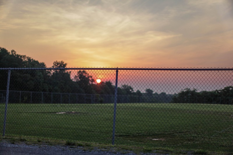 Sunset Behind the Fence