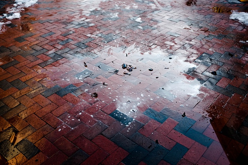 Reflections on Wet Pavement