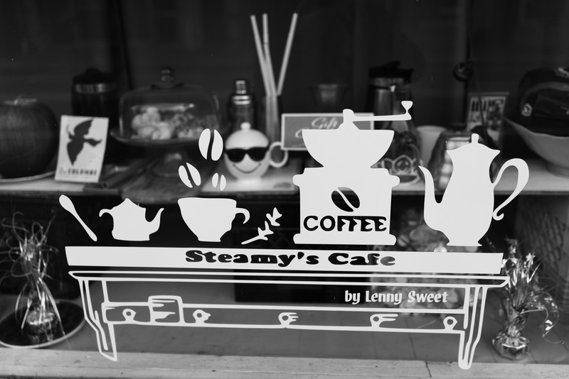 Café Window Silhouette