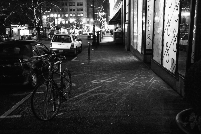 Urban Nightscape in Monochrome