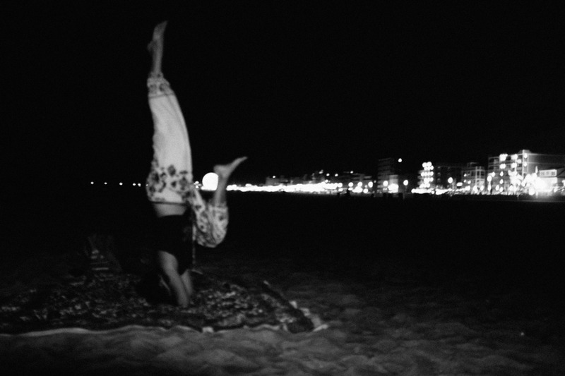 Nighttime Beach Acrobatics