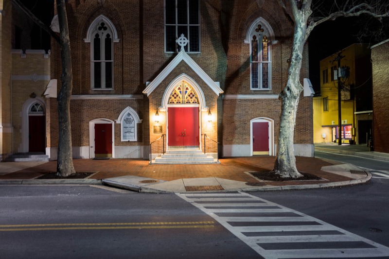 Illuminated Gothic Entrance