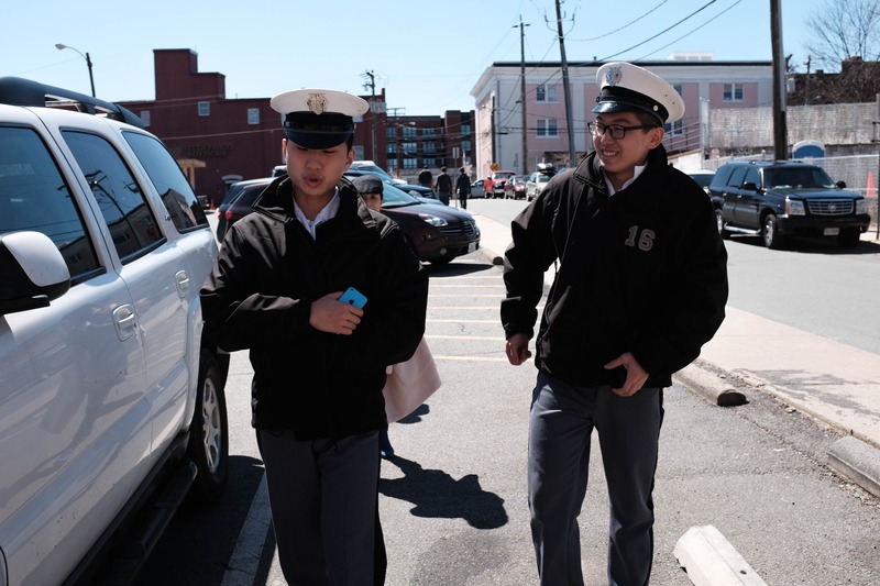 Casual Camaraderie in Uniform