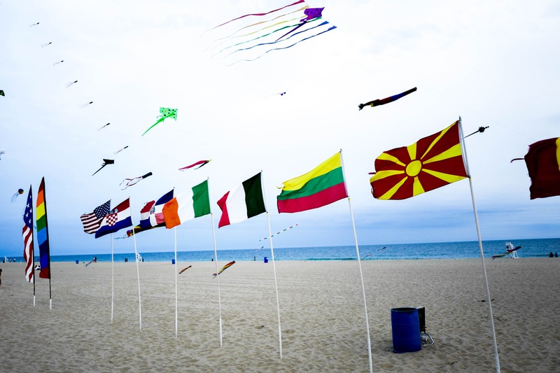 Flags and Kites at the Beach