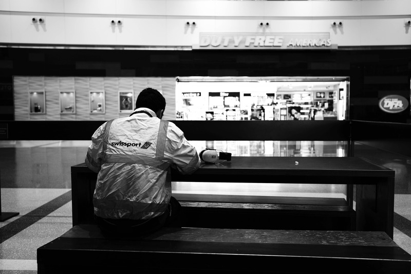 Lonely Vigil at Duty-Free