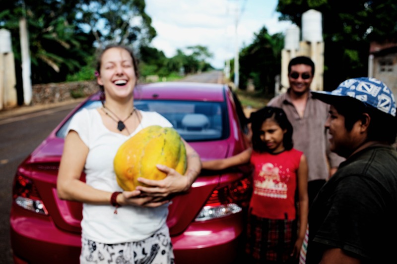 Joyful Encounter on a Country Road