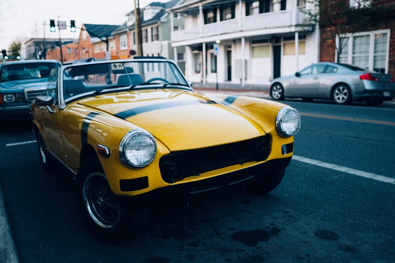 Retro Yellow Convertible