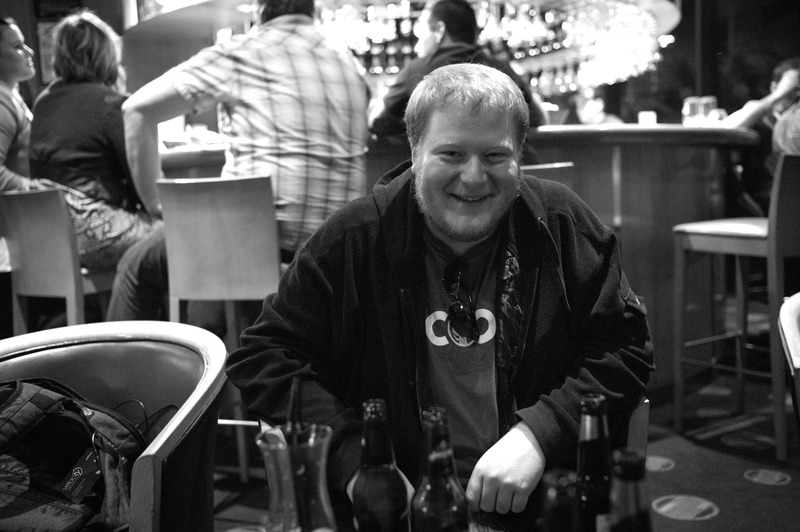 Casual Cheers in Monochrome