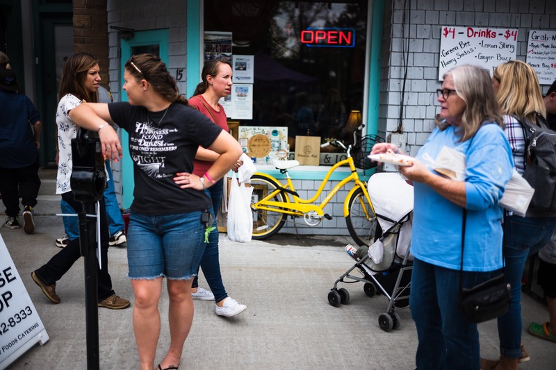 Street Scene with Yellow Bicycle