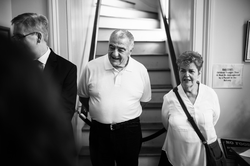 Casual Gathering in Black and White