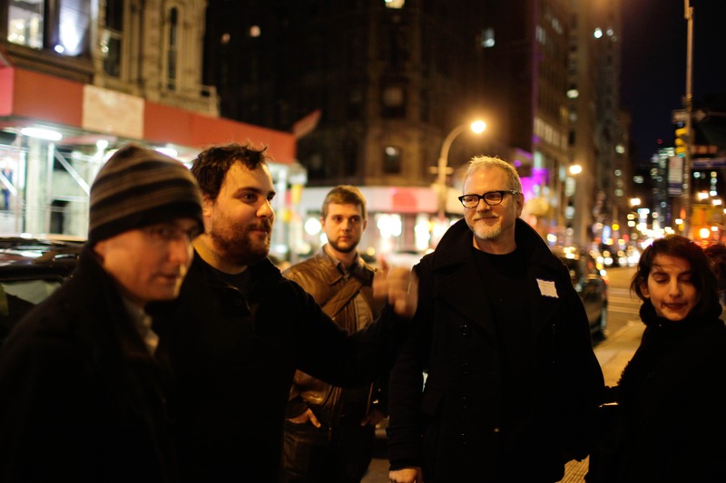 Nighttime City Gathering