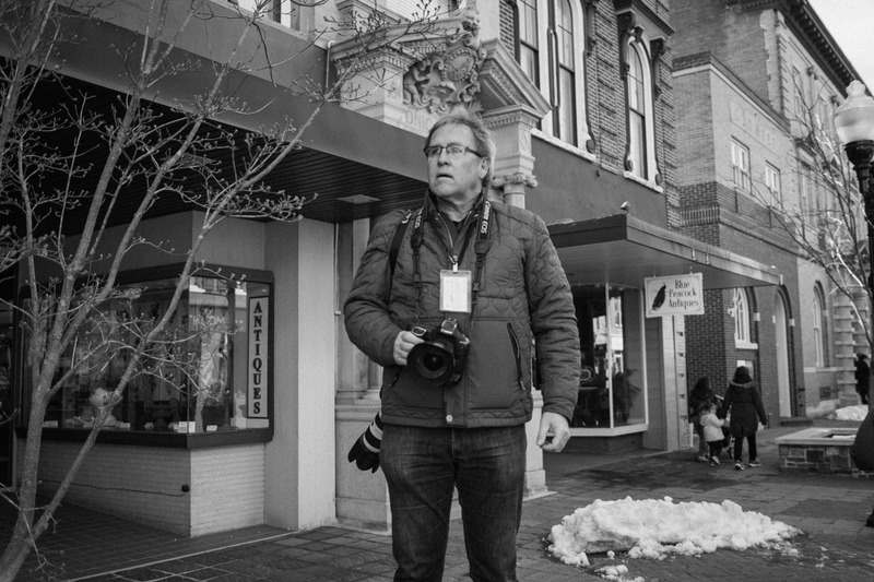 Candid Capture in Black and White