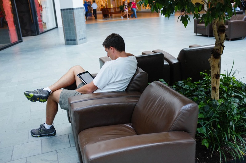 Quiet Reflection in a Public Space